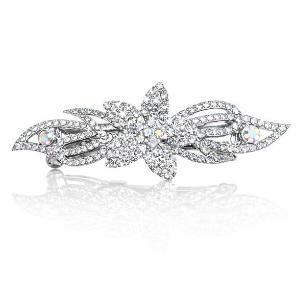 The Unbranded Brand Accessories - Sparkling Silver Floral Hair Accessorie